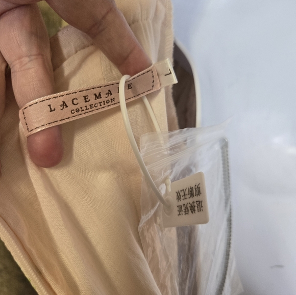 NEW Lacemade The Fairy of Pink Petals regency cottagecore floral maxi dress L - Picture 6 of 15